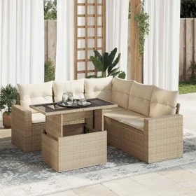 Juego de sofás jardín con cojines 6 pzas ratán sintético beige von , Gartensets - Ref: Foro24-3326319, Preis: 491,93 €, Rabat...
