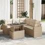 Juego de sofás jardín con cojines 6 pzas ratán sintético beige by , Garden sets - Ref: Foro24-3326319, Price: 491,93 €, Disco...
