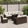Set de sofás de jardín 9 pzas y cojines ratán sintético marrón by , Garden sets - Ref: Foro24-3326344, Price: 675,16 €, Disco...