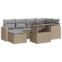 Set sofás de jardín 7 piezas y cojines ratán sintético beige by , Garden sets - Ref: Foro24-3326350, Price: 531,34 €, Discoun...