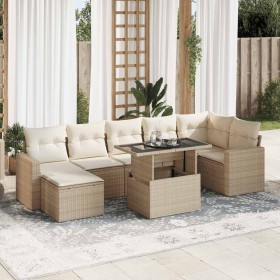 Set de sofás de jardín y cojines 8 piezas ratán sintético beige de , Conjuntos de jardín - Ref: Foro24-3326359, Precio: 586,6...