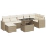 Set de sofás de jardín y cojines 8 piezas ratán sintético beige by , Garden sets - Ref: Foro24-3326359, Price: 586,61 €, Disc...