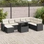 Set de sofás de jardín con cojines 9 pzas ratán sintético negro by , Garden sets - Ref: Foro24-3326367, Price: 561,57 €, Disc...