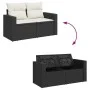 Set de sofás de jardín con cojines 9 pzas ratán sintético negro by , Garden sets - Ref: Foro24-3326367, Price: 561,57 €, Disc...