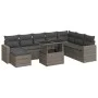 Set de sofás de jardín con cojines 9 pzas ratán sintético gris by , Garden sets - Ref: Foro24-3326371, Price: 575,89 €, Disco...
