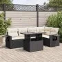 Set de sofás de jardín 6 piezas y cojines ratán sintético negro von , Gartensets - Ref: Foro24-3326477, Preis: 430,48 €, Raba...