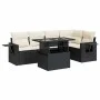 Set de sofás de jardín 6 piezas y cojines ratán sintético negro von , Gartensets - Ref: Foro24-3326477, Preis: 430,48 €, Raba...
