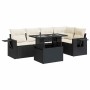 Set de sofás de jardín 6 piezas y cojines ratán sintético negro by , Garden sets - Ref: Foro24-3326477, Price: 429,67 €, Disc...