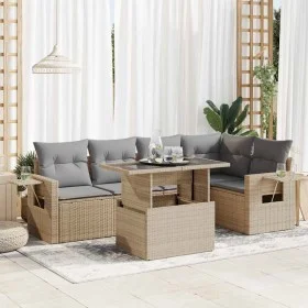 Juego de sofás jardín con cojines 6 pzas ratán sintético beige by , Garden sets - Ref: Foro24-3326480, Price: 461,95 €, Disco...