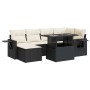 Set de sofás de jardín 7 pzas con cojines ratán sintético negro by , Garden sets - Ref: Foro24-3326507, Price: 475,41 €, Disc...
