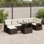 Set sofás de jardín 8 piezas y cojines ratán sintético marrón by , Garden sets - Ref: Foro24-3326524, Price: 556,09 €, Discou...