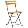Folding bistro table and chairs 3 pieces solid acacia wood by vidaXL, Garden sets - Ref: Foro24-313157, Price: 124,30 €, Disc...