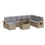 Set de sofás de jardín con cojines 9 pzas ratán sintético beige by , Garden sets - Ref: Foro24-3326530, Price: 628,62 €, Disc...