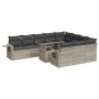 Set de sofás de jardín 11 pzas y cojines ratán sintético gris by , Garden sets - Ref: Foro24-3326553, Price: 864,04 €, Discou...