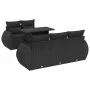Set de sofás de jardín 6 piezas y cojines ratán sintético negro by , Garden sets - Ref: Foro24-3326566, Price: 473,97 €, Disc...