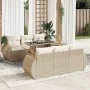 Set sofás de jardín 7 piezas y cojines ratán sintético beige von , Gartensets - Ref: Foro24-3326579, Preis: 648,18 €, Rabatt: %