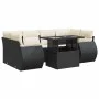 Set de sofás de jardín 7 pzas con cojines ratán sintético negro von , Gartensets - Ref: Foro24-3326587, Preis: 519,16 €, Raba...