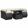 Set de sofás de jardín 7 pzas con cojines ratán sintético negro by , Garden sets - Ref: Foro24-3326587, Price: 508,54 €, Disc...