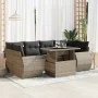Set de sofás de jardín 7 pzas con cojines ratán sintético gris by , Garden sets - Ref: Foro24-3326591, Price: 510,98 €, Disco...