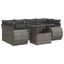 Set de sofás de jardín 7 pzas con cojines ratán sintético gris by , Garden sets - Ref: Foro24-3326591, Price: 509,37 €, Disco...