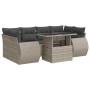 Set de sofás de jardín 7 pzas con cojines ratán PE gris claro by , Garden sets - Ref: Foro24-3326593, Price: 551,01 €, Discou...