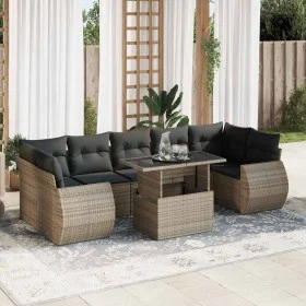 Set de sofás de jardín y cojines 8 piezas ratán sintético gris by , Garden sets - Ref: Foro24-3326601, Price: 558,45 €, Disco...