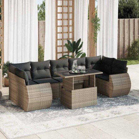 Set de sofás de jardín y cojines 8 piezas ratán sintético gris von , Gartensets - Ref: Foro24-3326601, Preis: 548,57 €, Rabat...
