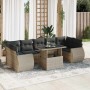 Set de sofás de jardín 8 pzas y cojines ratán sintético gris by , Garden sets - Ref: Foro24-3326603, Price: 637,44 €, Discoun...