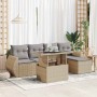 Juego de sofás jardín con cojines 6 pzas ratán sintético beige by , Garden sets - Ref: Foro24-3326620, Price: 447,53 €, Disco...