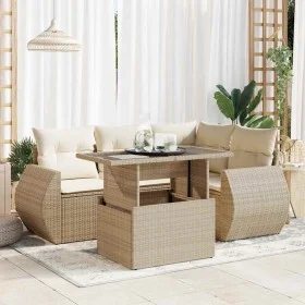 Juego de sofás jardín con cojines 5 pzas ratán sintético beige by , Garden sets - Ref: Foro24-3326629, Price: 454,81 €, Disco...