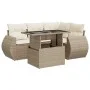 Juego de sofás jardín con cojines 5 pzas ratán sintético beige by , Garden sets - Ref: Foro24-3326629, Price: 454,81 €, Disco...