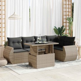 Set de muebles de jardín 6 pzas y cojines ratán sintético gris von , Gartensets - Ref: Foro24-3326641, Preis: 473,53 €, Rabat...