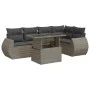 Set de muebles de jardín 6 pzas y cojines ratán sintético gris de , Conjuntos de jardín - Ref: Foro24-3326641, Precio: 439,75...