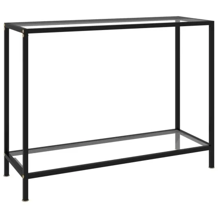 Transparent tempered glass console table 100x35x75 cm by vidaXL, Side tables - Ref: Foro24-322835, Price: 71,80 €, Discount: %