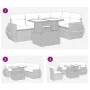 Set de sofás de jardín 6 pzas y cojines ratán sintético gris by , Garden sets - Ref: Foro24-3326643, Price: 500,66 €, Discoun...