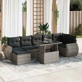 Set de sofás de jardín y cojines 8 piezas ratán sintético gris by , Garden sets - Ref: Foro24-3326681, Price: 544,32 €, Disco...