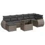 Set de sofás de jardín y cojines 8 piezas ratán sintético gris von , Gartensets - Ref: Foro24-3326681, Preis: 544,32 €, Rabat...
