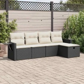 Set de muebles de jardín 5 pzas y cojines ratán sintético negro von , Gartensets - Ref: Foro24-3325462, Preis: 302,08 €, Raba...