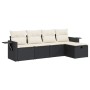 Set de muebles de jardín 5 pzas y cojines ratán sintético negro von , Gartensets - Ref: Foro24-3325462, Preis: 307,35 €, Raba...