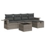Set de muebles de jardín 6 pzas y cojines ratán sintético gris by , Garden sets - Ref: Foro24-3325476, Price: 374,54 €, Disco...