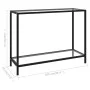 Transparent tempered glass console table 100x35x75 cm by vidaXL, Side tables - Ref: Foro24-322835, Price: 71,80 €, Discount: %