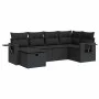 Set de sofás de jardín 6 piezas y cojines ratán sintético negro de , Conjuntos de jardín - Ref: Foro24-3325481, Precio: 441,9...
