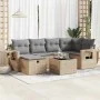 Set sofás de jardín 7 piezas y cojines ratán sintético beige von , Gartensets - Ref: Foro24-3325495, Preis: 464,14 €, Rabatt: %