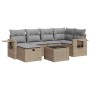 Set sofás de jardín 7 piezas y cojines ratán sintético beige von , Gartensets - Ref: Foro24-3325495, Preis: 490,13 €, Rabatt: %
