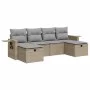 Juego de sofás jardín con cojines 6 pzas ratán sintético beige by , Garden sets - Ref: Foro24-3325525, Price: 384,70 €, Disco...