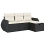 Juego de sofás jardín 4 pzas con cojines ratán sintético negro von , Gartensets - Ref: Foro24-3325552, Preis: 269,16 €, Rabat...