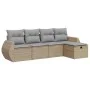 Juego de sofás jardín con cojines 5 pzas ratán sintético beige von , Gartensets - Ref: Foro24-3325565, Preis: 333,16 €, Rabat...