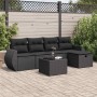 Set de sofás de jardín 6 piezas y cojines ratán sintético negro von , Gartensets - Ref: Foro24-3325571, Preis: 388,35 €, Raba...