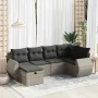 Set de muebles de jardín 6 pzas y cojines ratán sintético gris by , Garden sets - Ref: Foro24-3325586, Price: 400,72 €, Disco...
