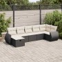 Set de sofás de jardín 7 pzas con cojines ratán sintético negro by , Garden sets - Ref: Foro24-3325602, Price: 438,93 €, Disc...